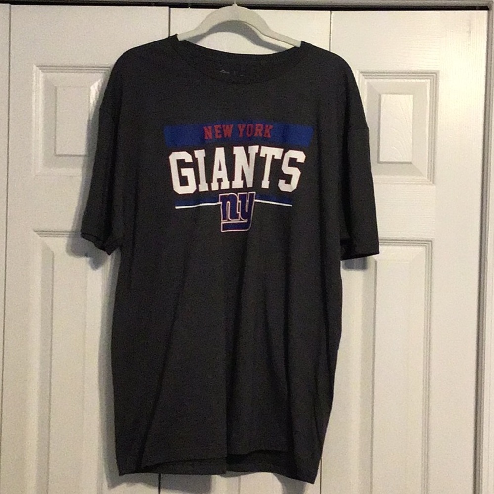 New York Giants Team Apparel NFL Tagless Mens T-shirt Cotton Blend Charcoal XL